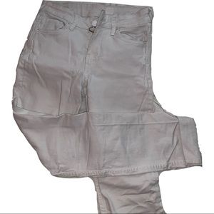 White denim skinny jeans